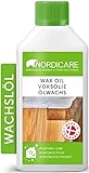 Nordicare Hartwachsöl [500ml] farblos zur Holz-Pflege I Holzwachs farblos Öl für vielfältige Holzarten I Wachs Holzöl,...